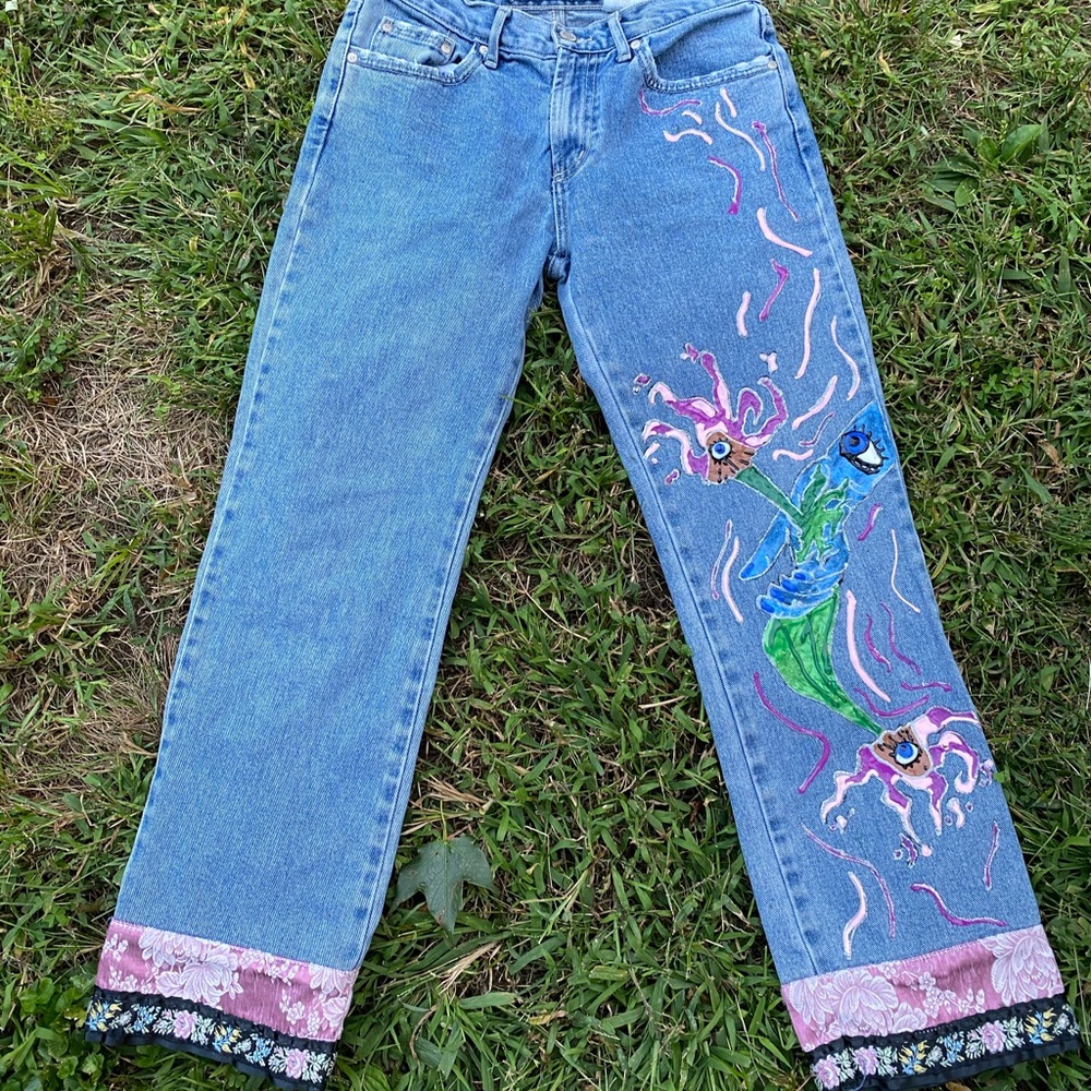 Painted jeans